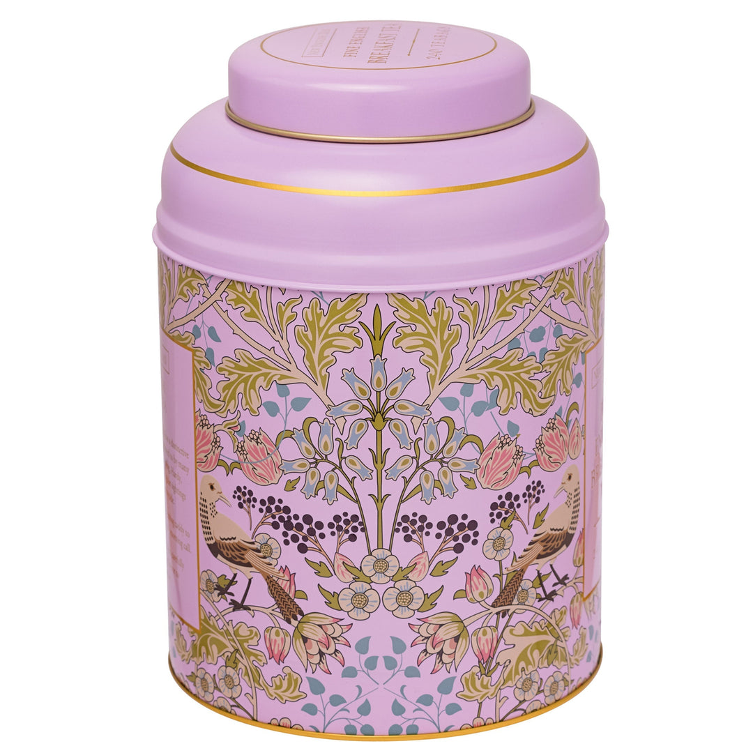 Song Thrush 240 Teabag Tea Caddy - Pink - New English Teas