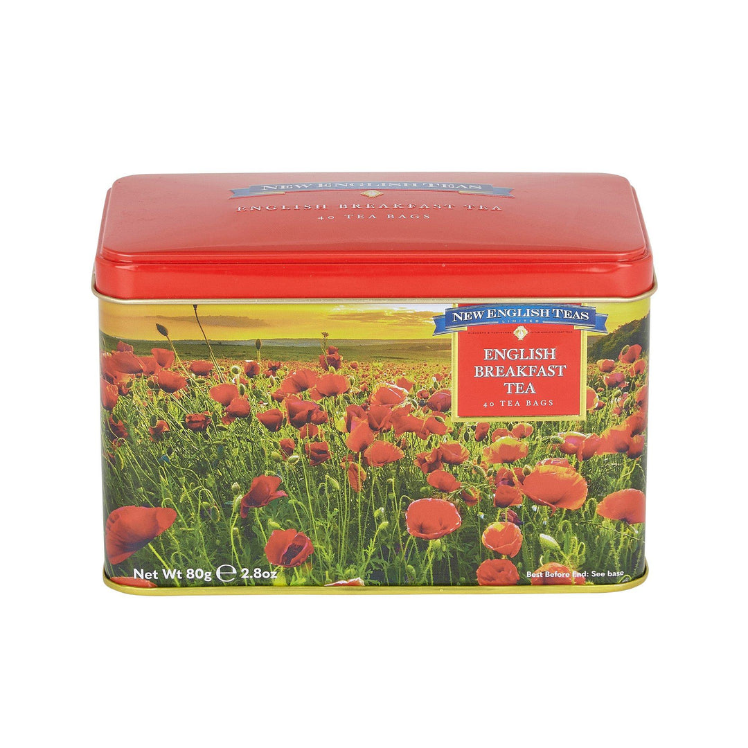 War Time Memories Classic Tea Tin - Poppy - New English Teas