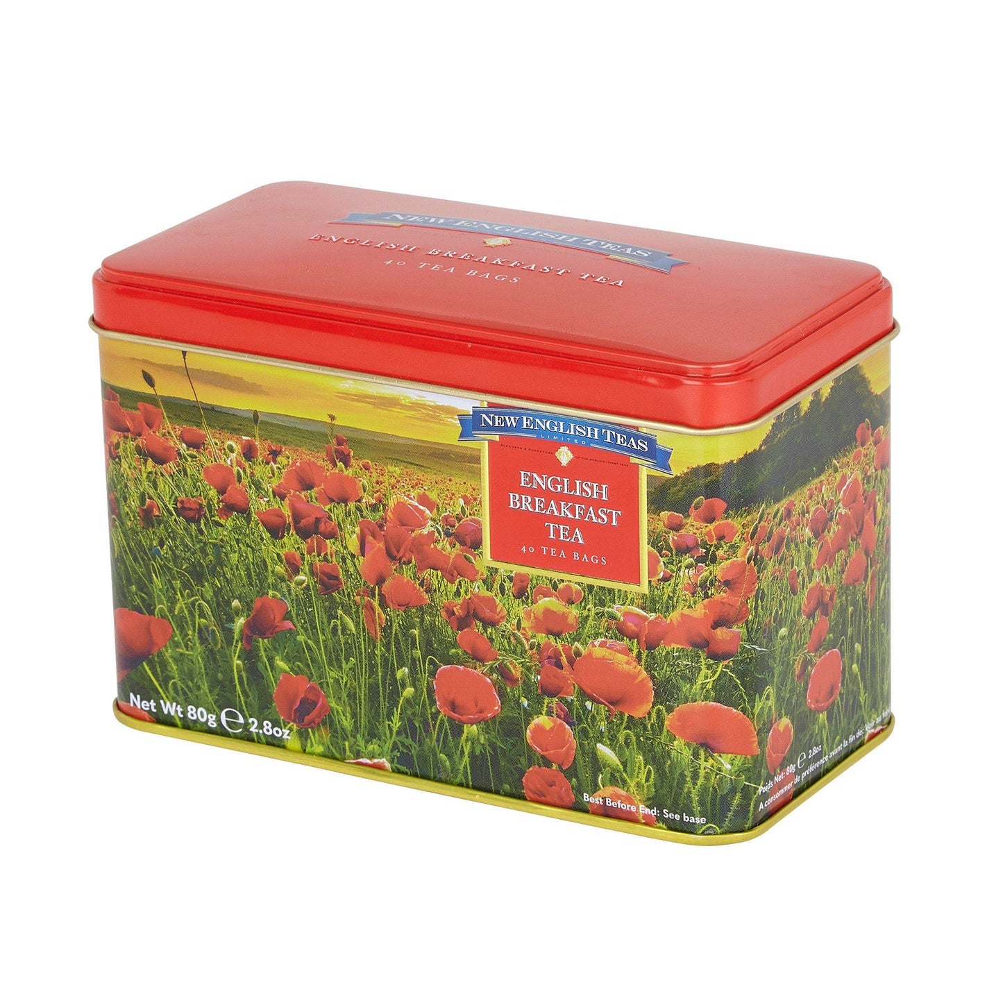 War Time Memories Classic Tea Tin - Poppy - New English Teas