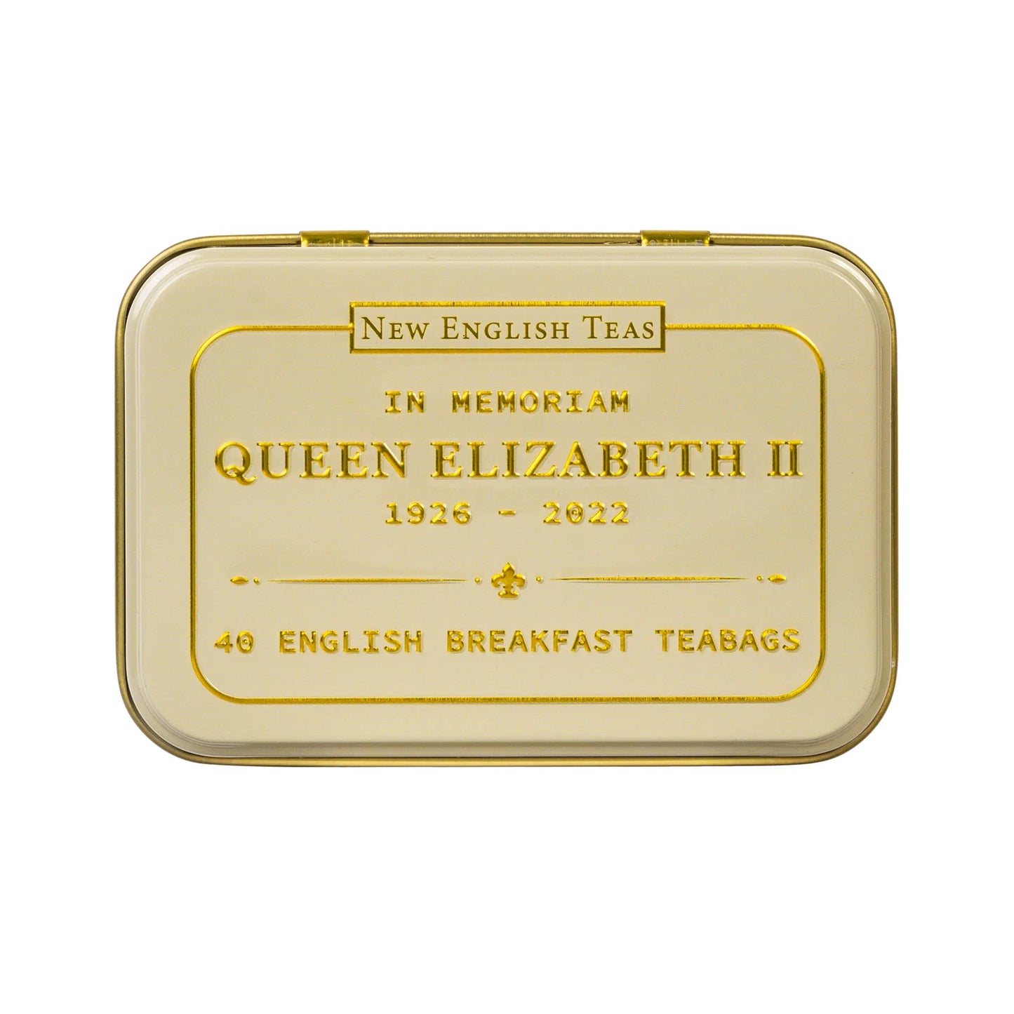 Queen Elizabeth II Portrait Tea Tin with 40 English Breakfast Teabags