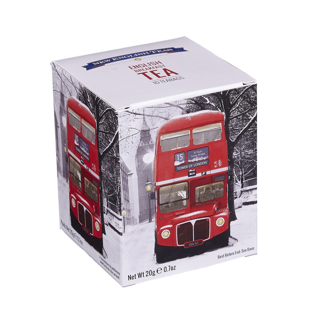 Love London 10 Teabag Box - Winter Snow Bus - New English Teas