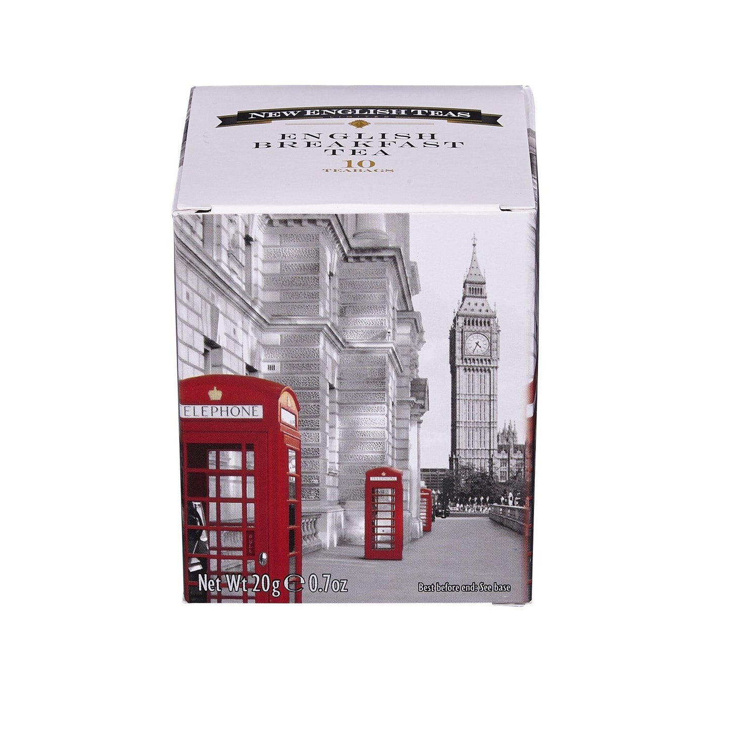 Love London 10 Teabag Box - Black & White Telephones - New English Teas