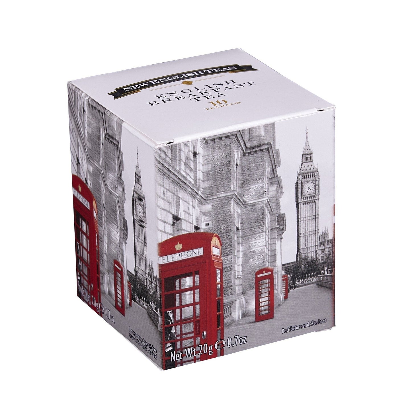 Love London 10 Teabag Box - Black & White Telephones - New English Teas