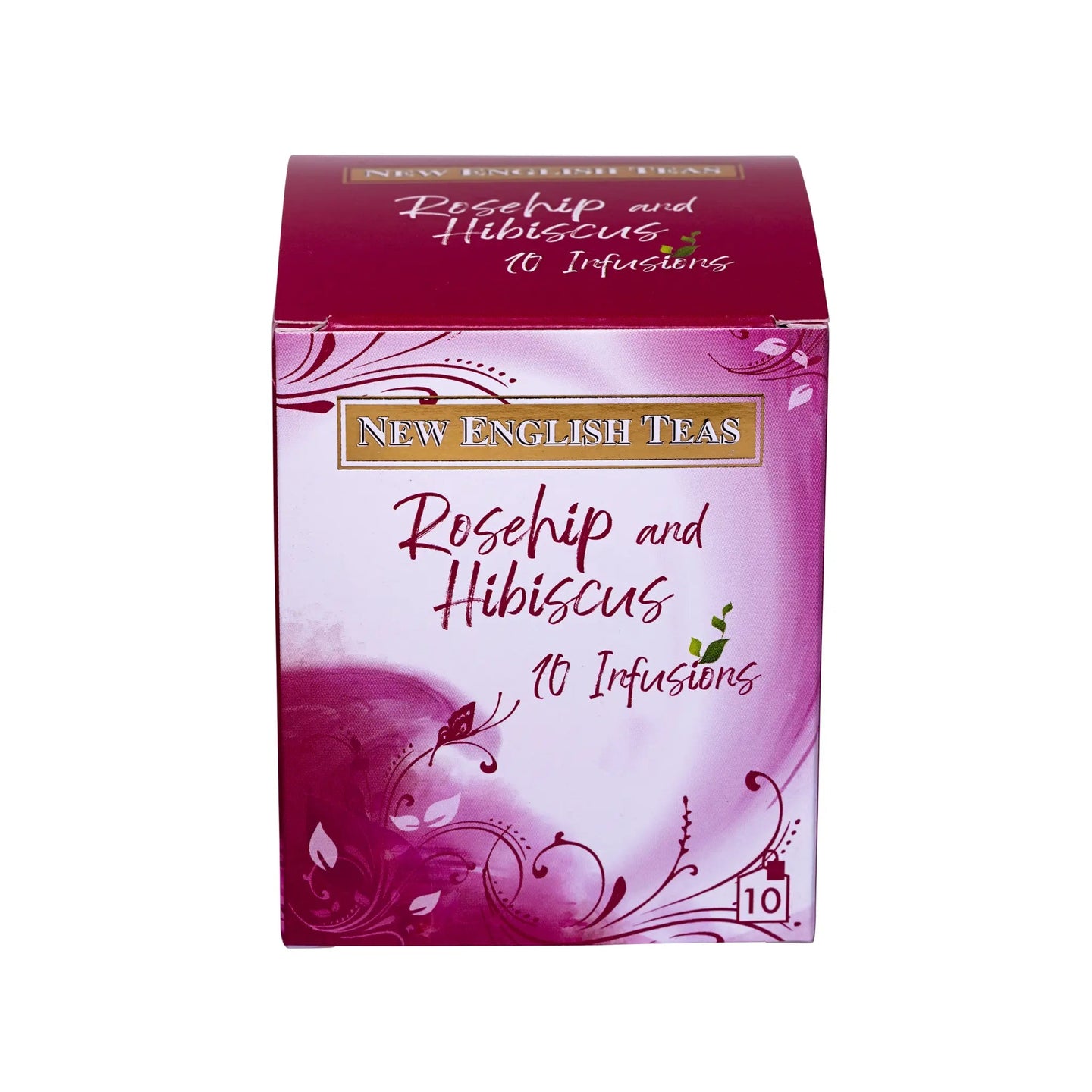 Rosehip and Hibiscus Tea 10 Individually Wrapped Teabags Tea Boxes New English Teas 