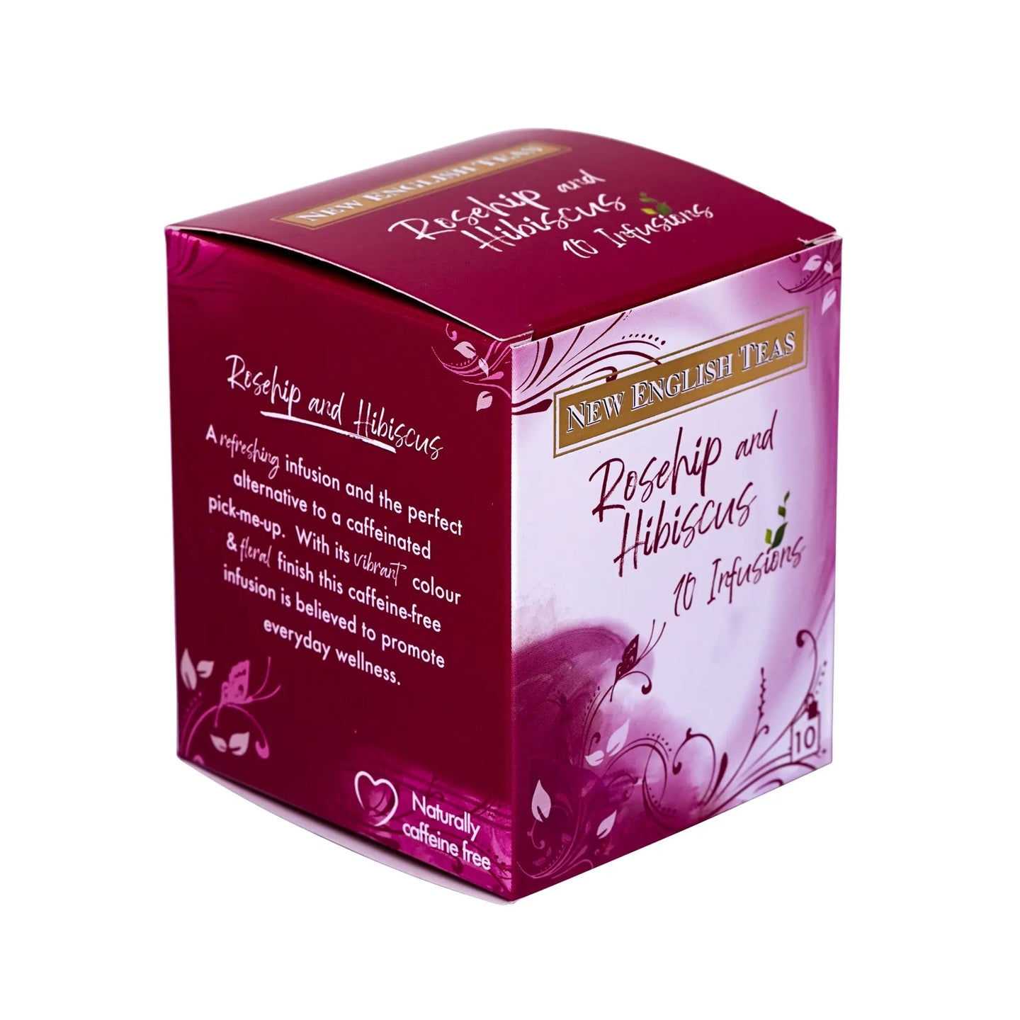 Rosehip and Hibiscus Tea 10 Individually Wrapped Teabags Tea Boxes New English Teas 