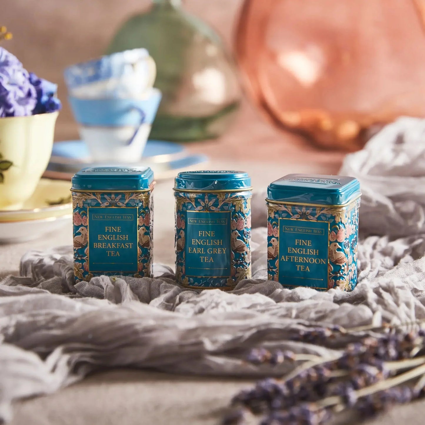 Song Thrush Mini Tea Tin Set - Teal - New English Teas