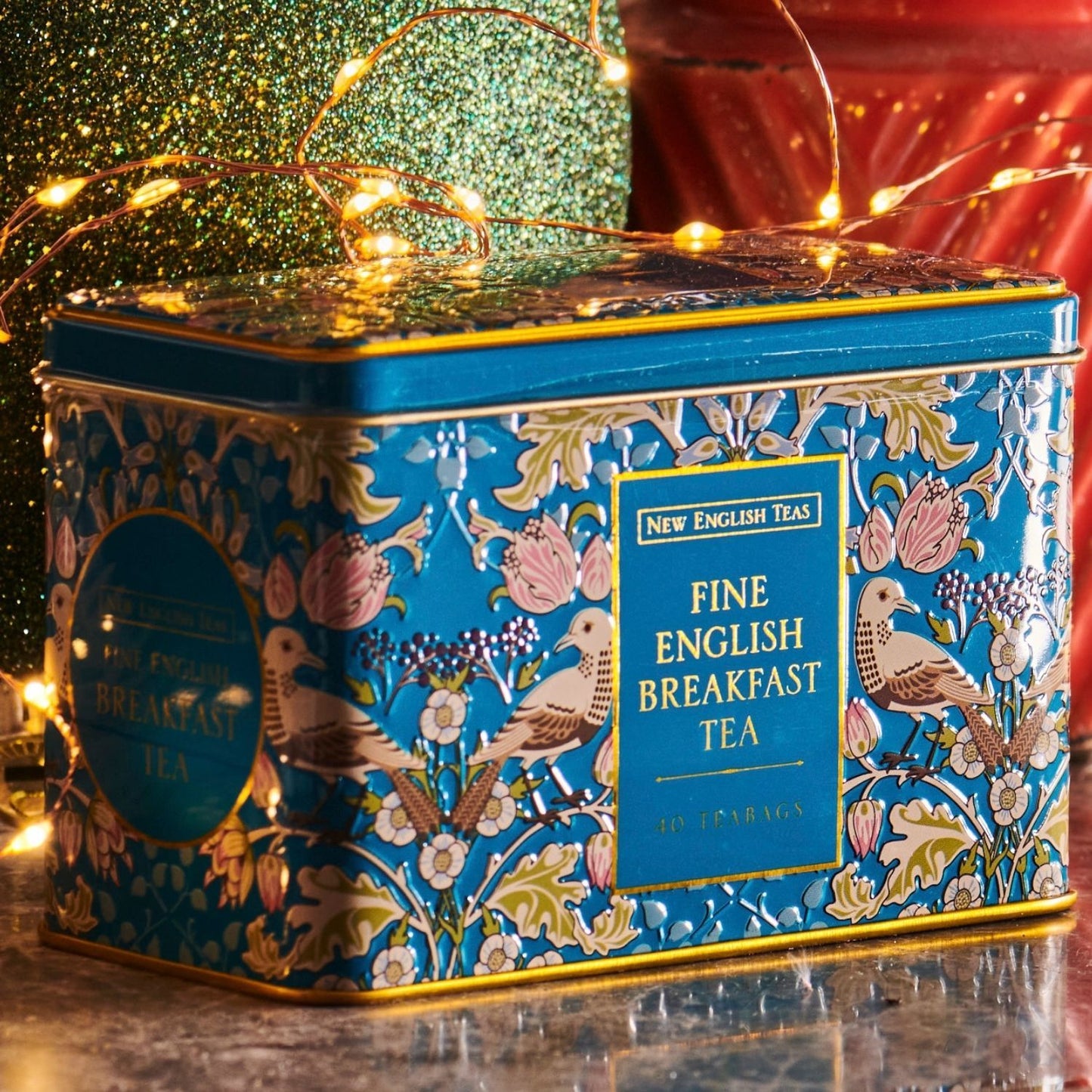 Song Thrush Classic Tea Tin - Teal - New English Teas