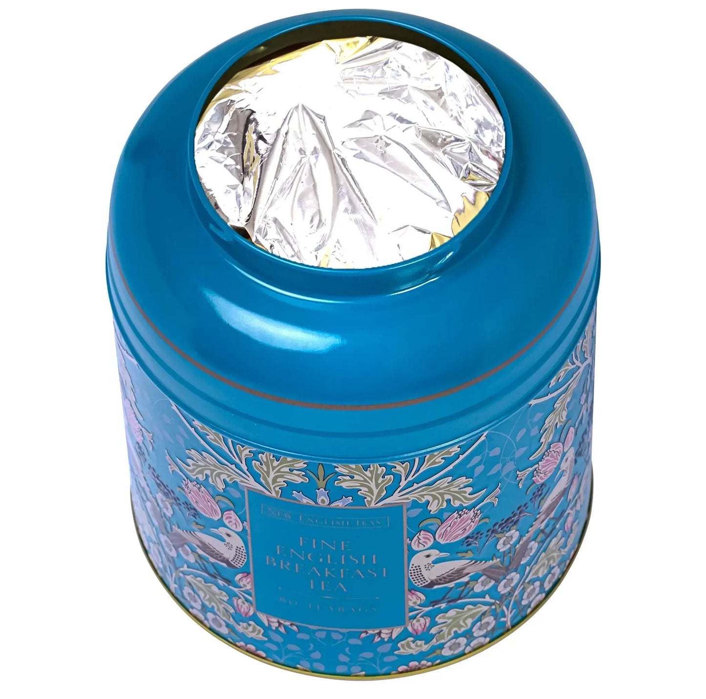 Song Thrush 80 Teabag Tea Caddy - Teal - New English Teas