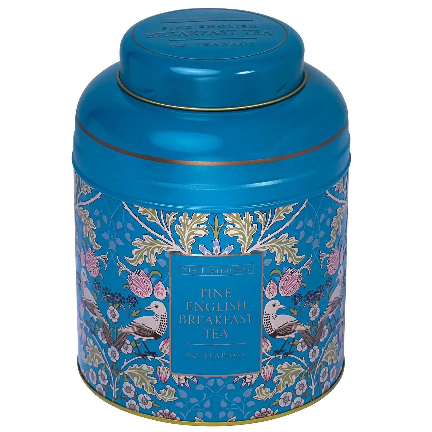 Song Thrush 80 Teabag Tea Caddy - Teal - New English Teas