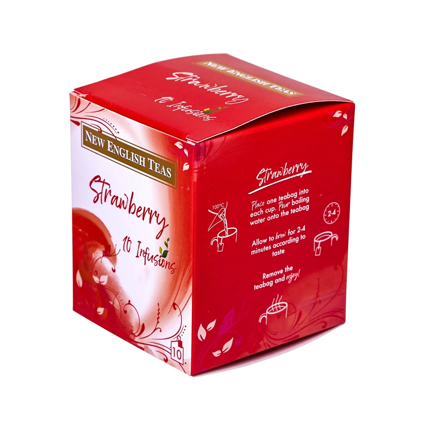 Strawberry Tea 10 Individually Wrapped Teabags Tea Boxes New English Teas 