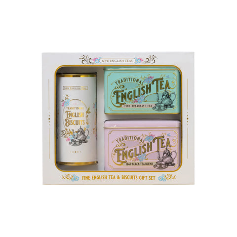 Tea & Biscuits Vintage Victorian Gift Set by New English Teas