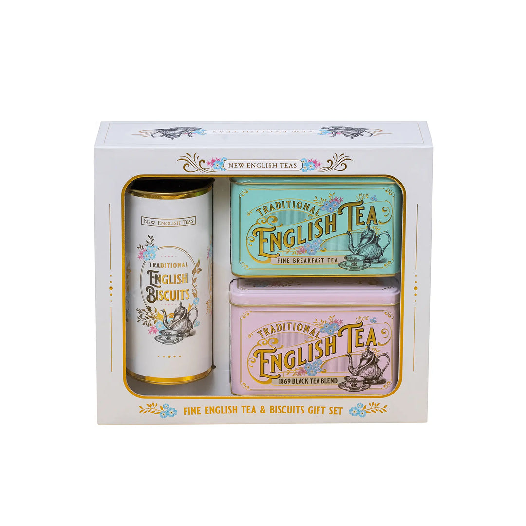 Tea & Biscuits Vintage Victorian Gift Set by New English Teas