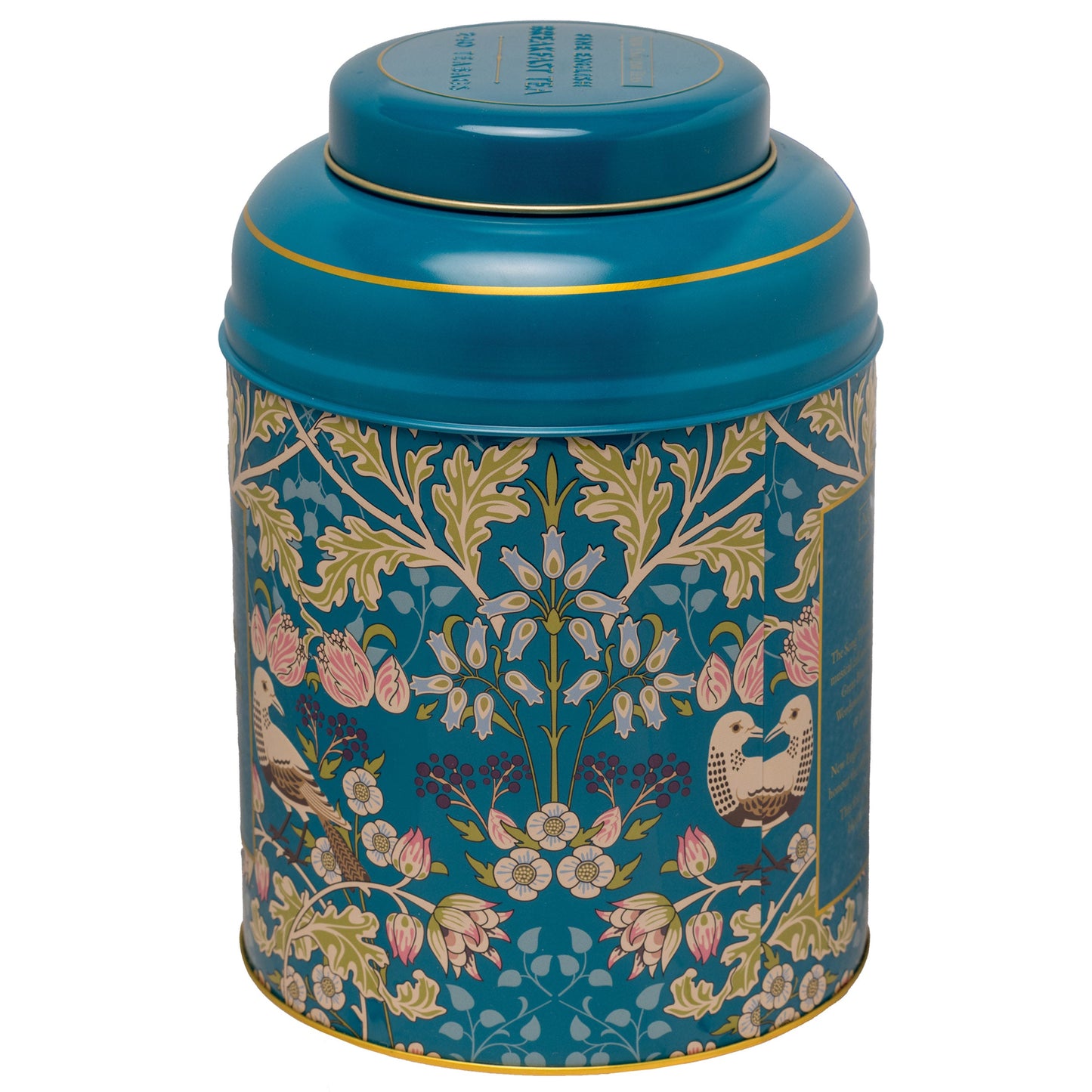 Song Thrush 240 Teabag Tea Caddy - Teal - New English Teas