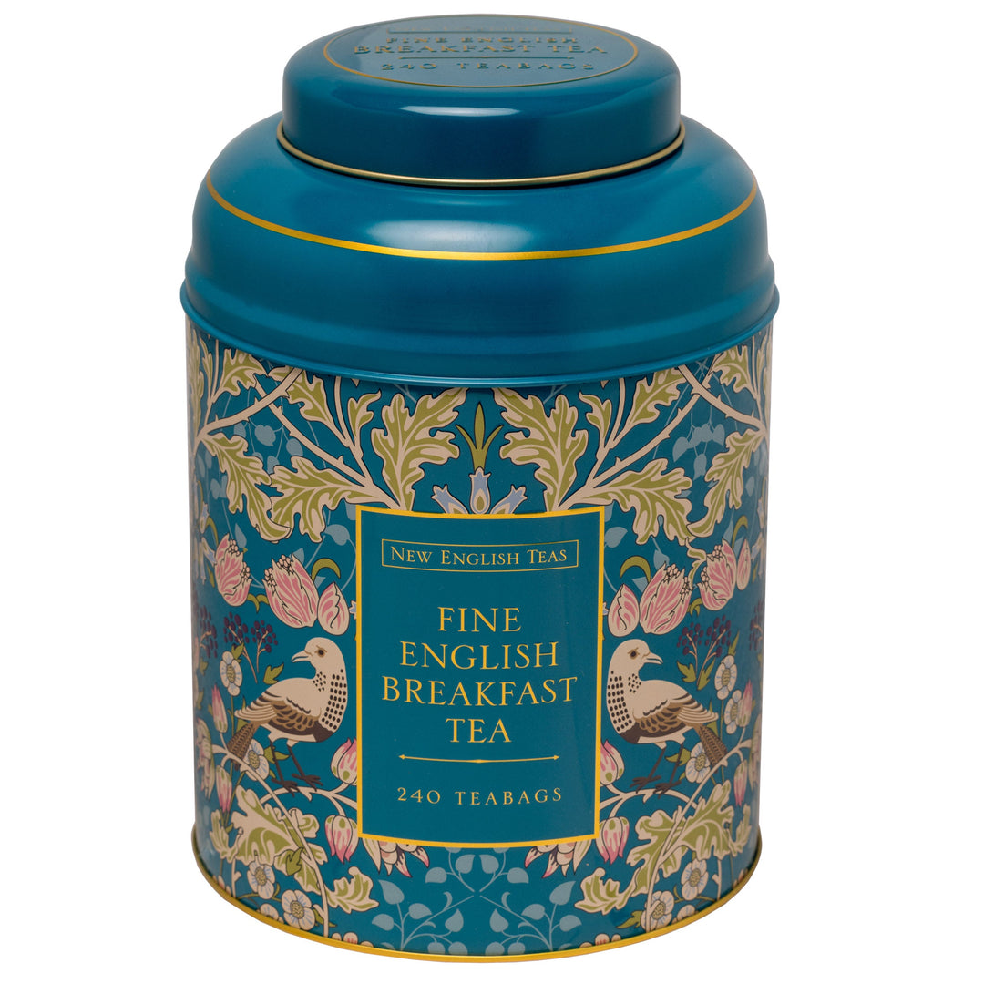 Song Thrush 240 Teabag Tea Caddy - Teal - New English Teas