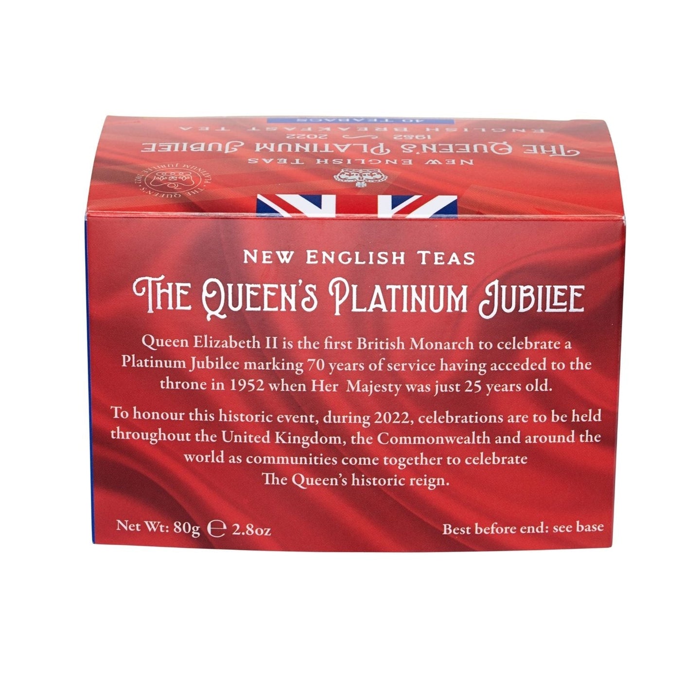 Queen Elizabeth II 40 Traditional Teabags - Platinum Jubilee - New English Teas