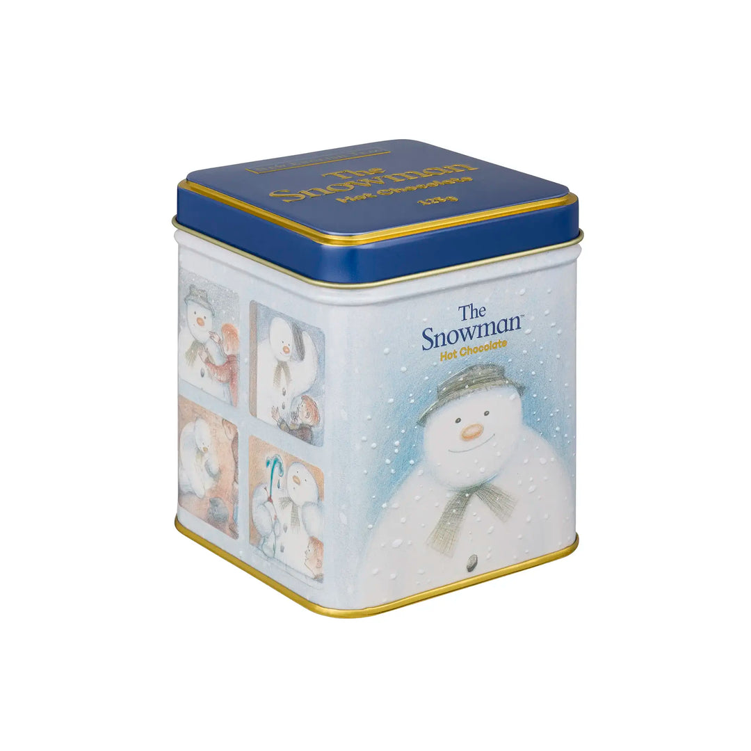 The Snowman 125g square hot chocolate tin by New English Teas