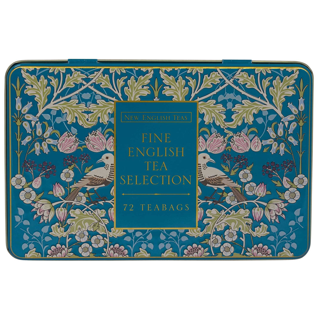 Song Thrush Tea Selection Tin - Teal - New English Teas