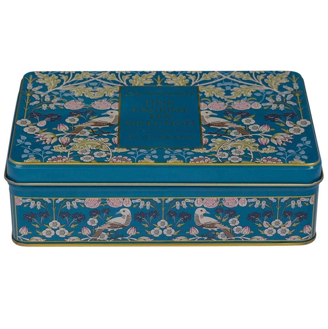 Song Thrush Tea Selection Tin - Teal - New English Teas