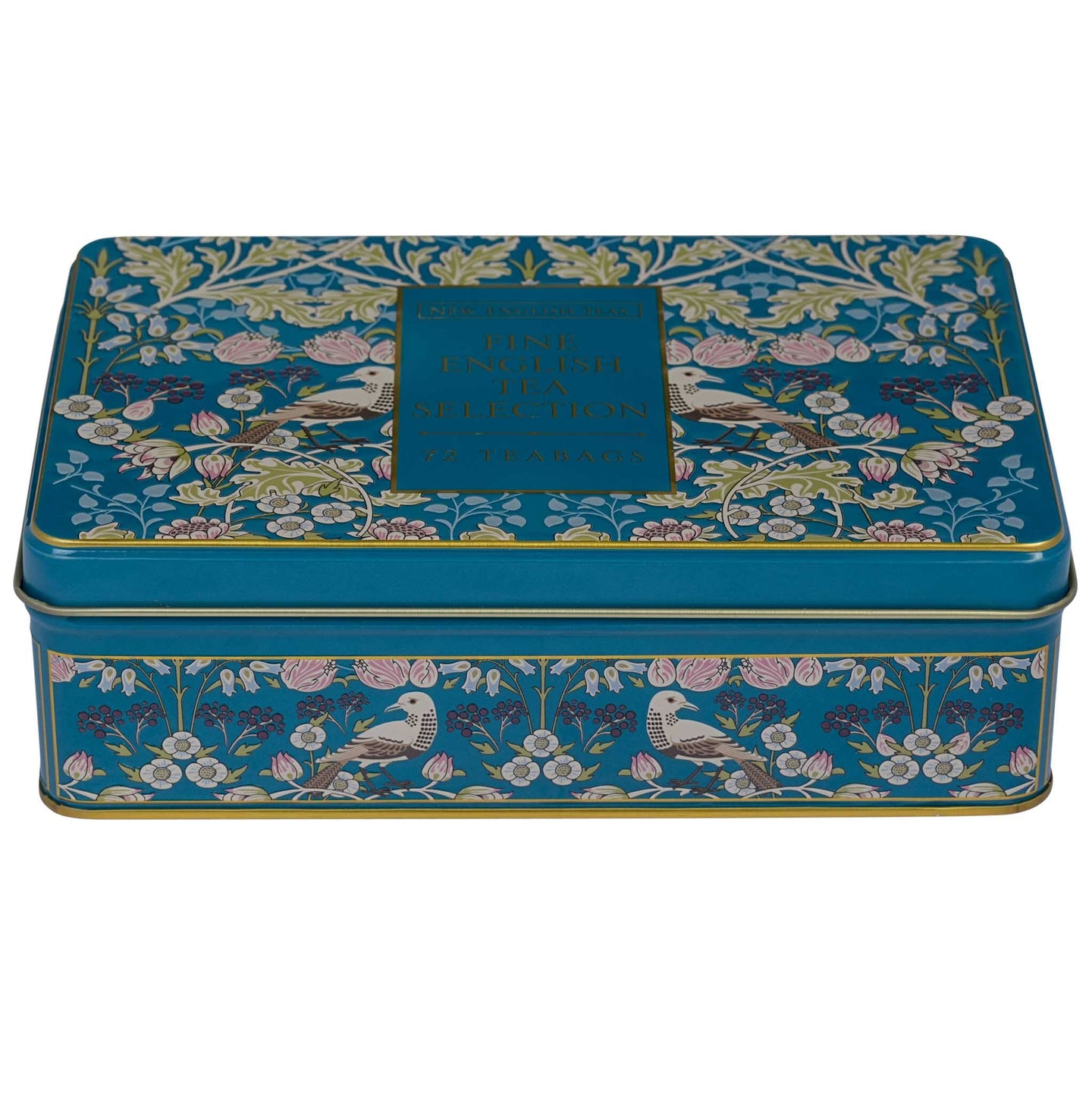 Song Thrush Tea Selection Tin - Teal - New English Teas