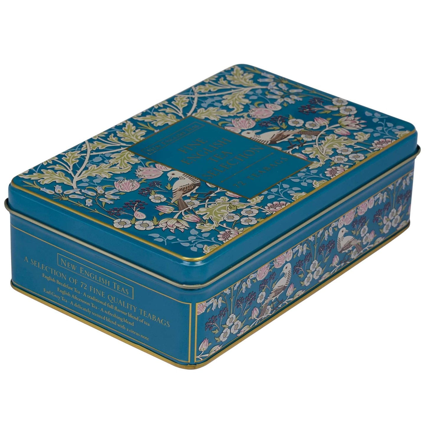 Song Thrush Tea Selection Tin - Teal - New English Teas