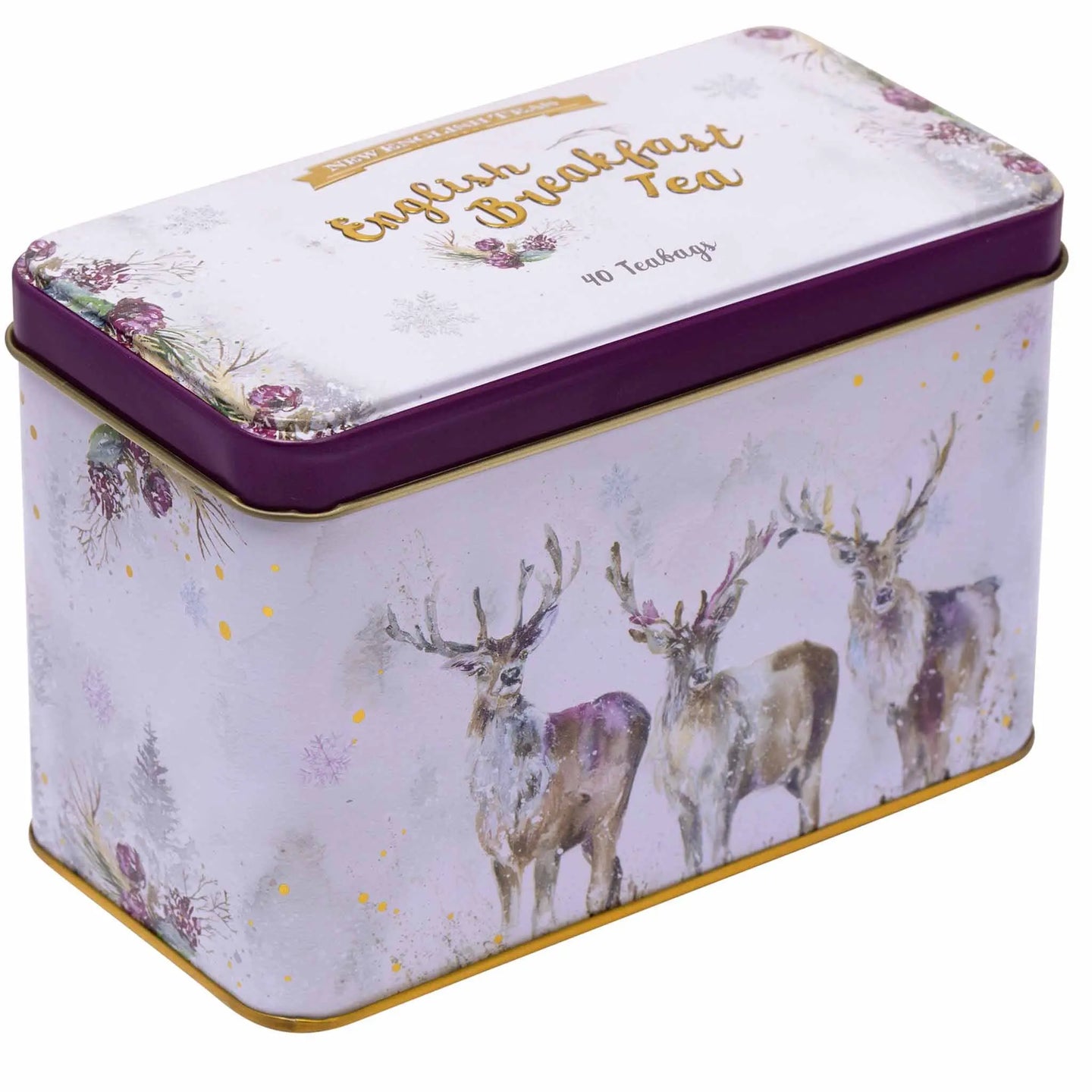 Festive English Animals Tea Tin Bundle by Nicola Rowles