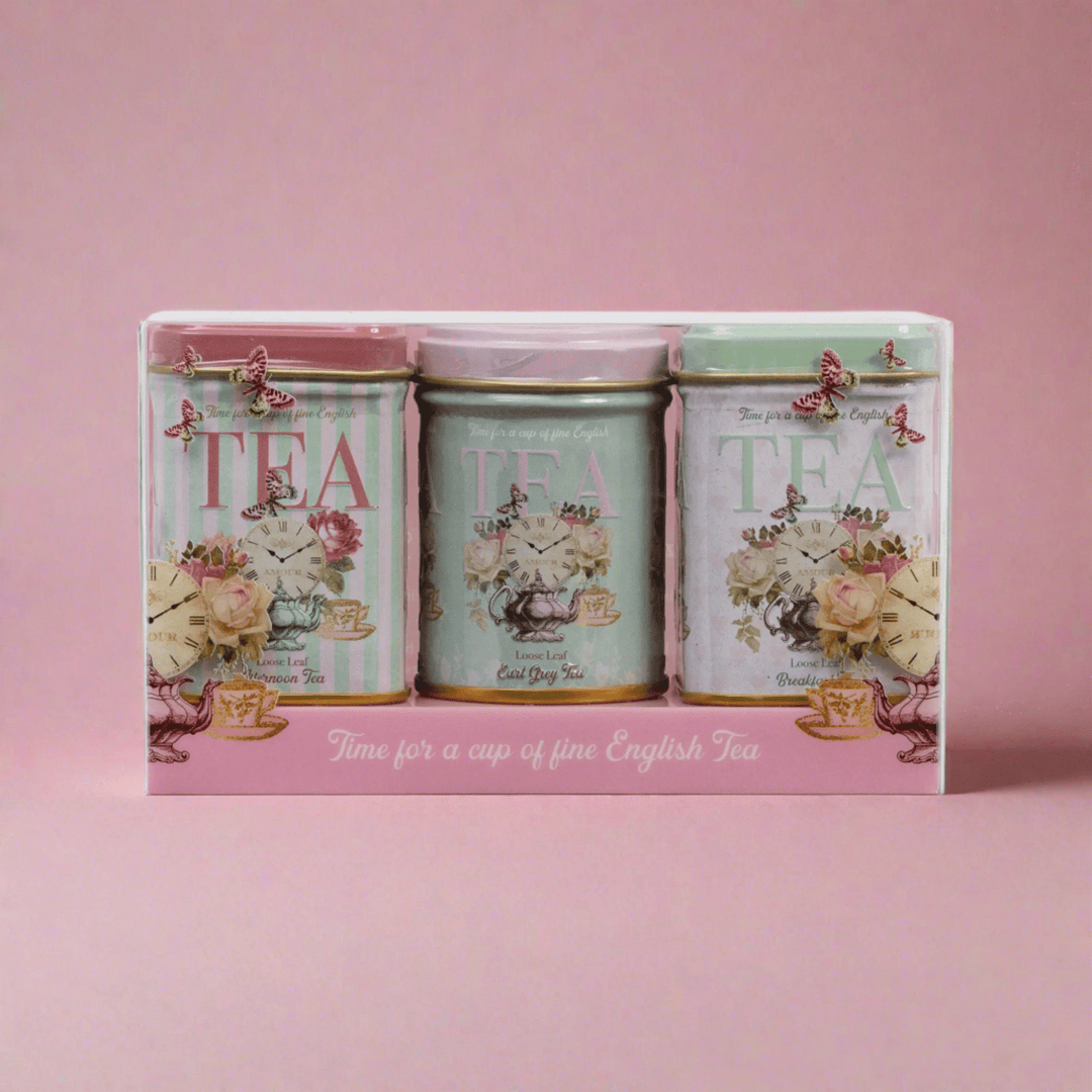 Vintage Collections Mini Tea Tin Set - Time For Tea - New English Teas