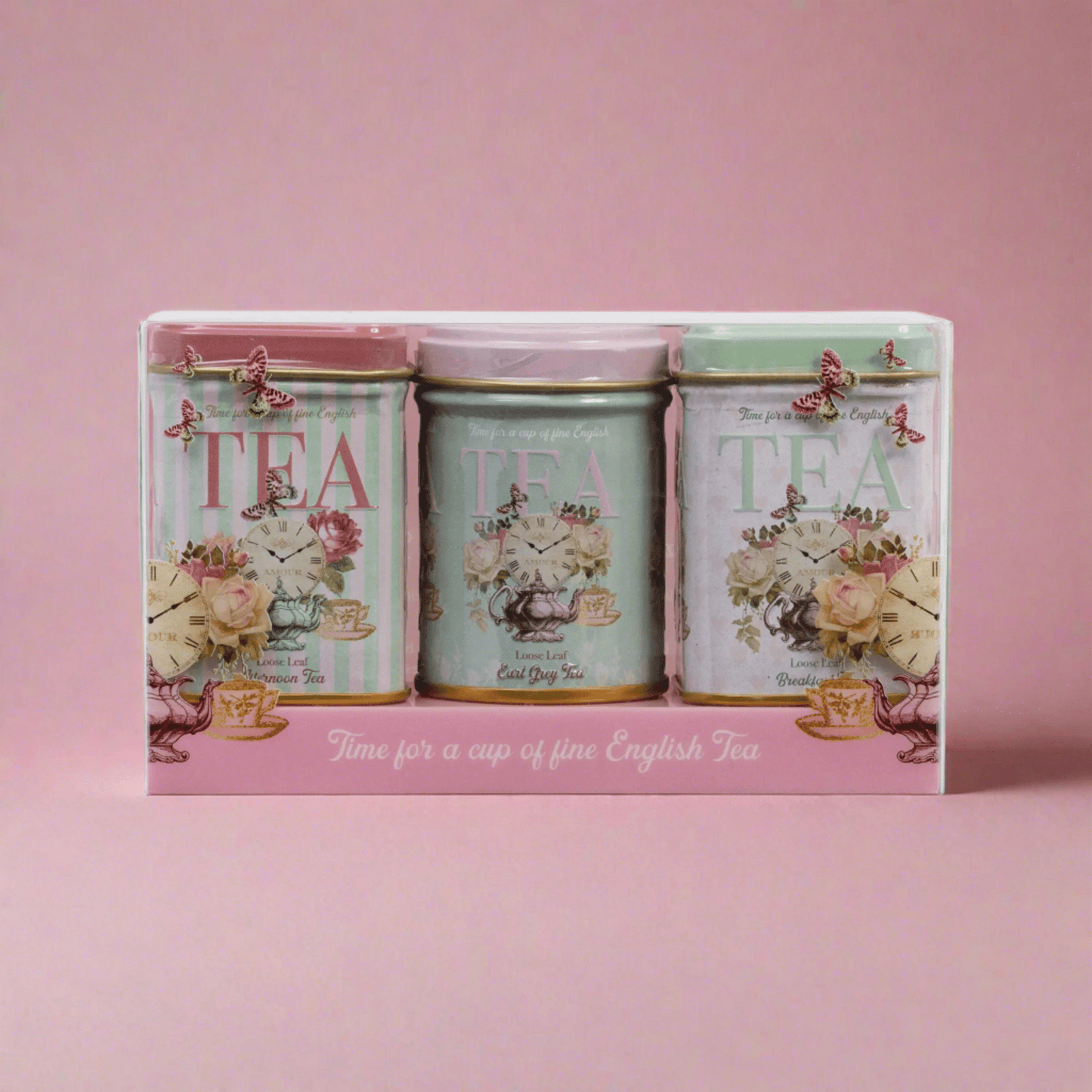 Vintage Collections Mini Tea Tin Set - Time For Tea - New English Teas