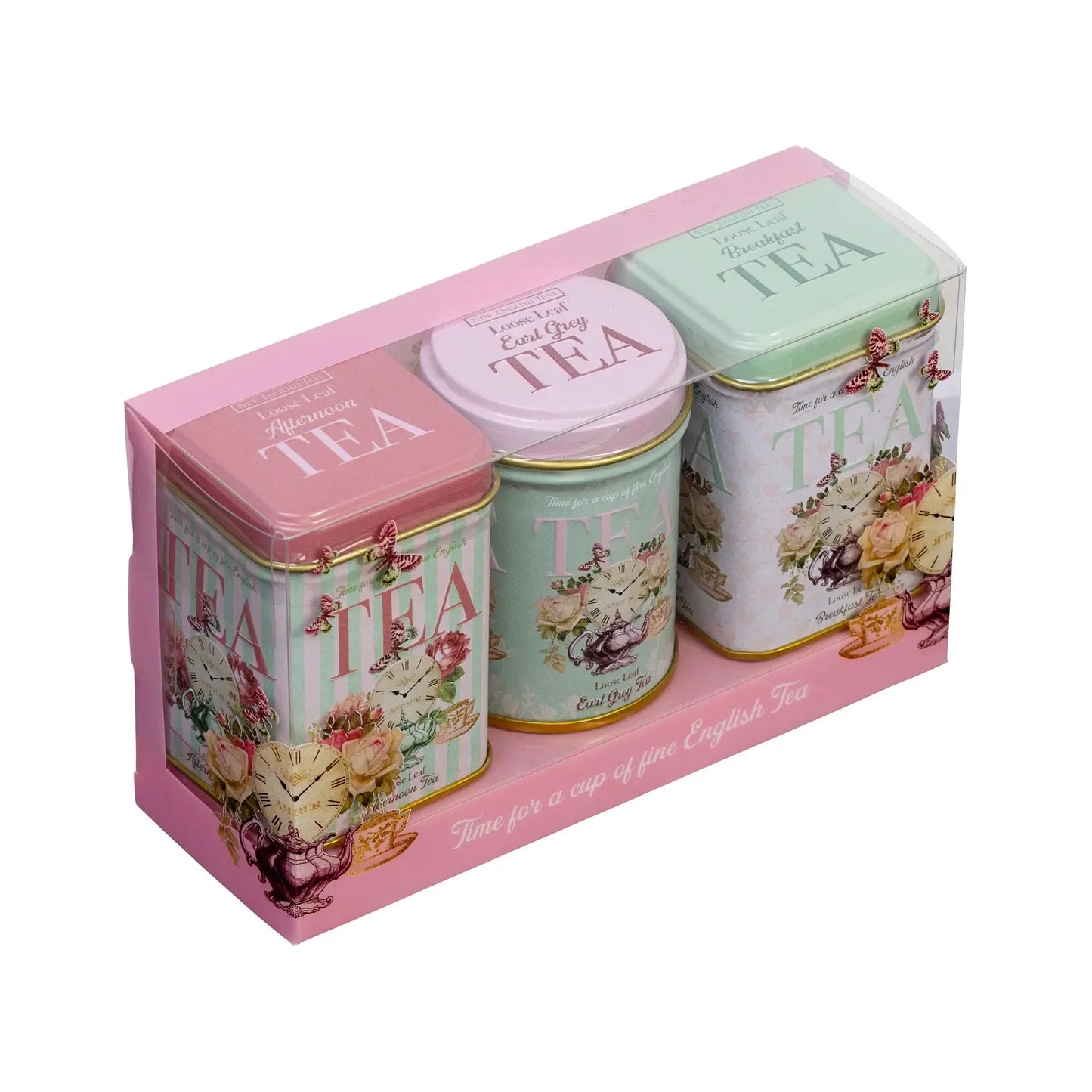 Vintage Collections Mini Tea Tin Set - Time For Tea - New English Teas