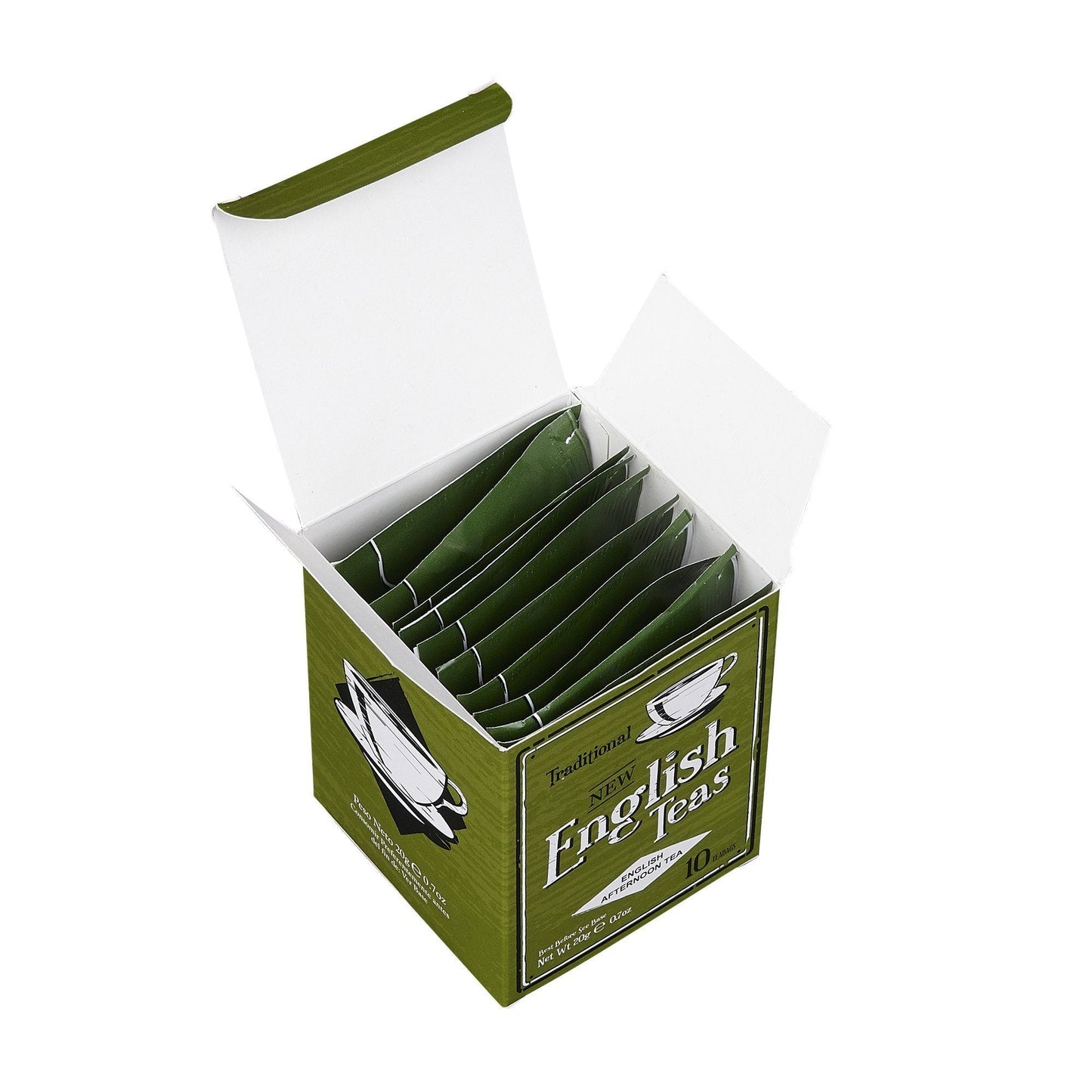 Vintage Selection 10 Teabag Box - Green - New English Teas