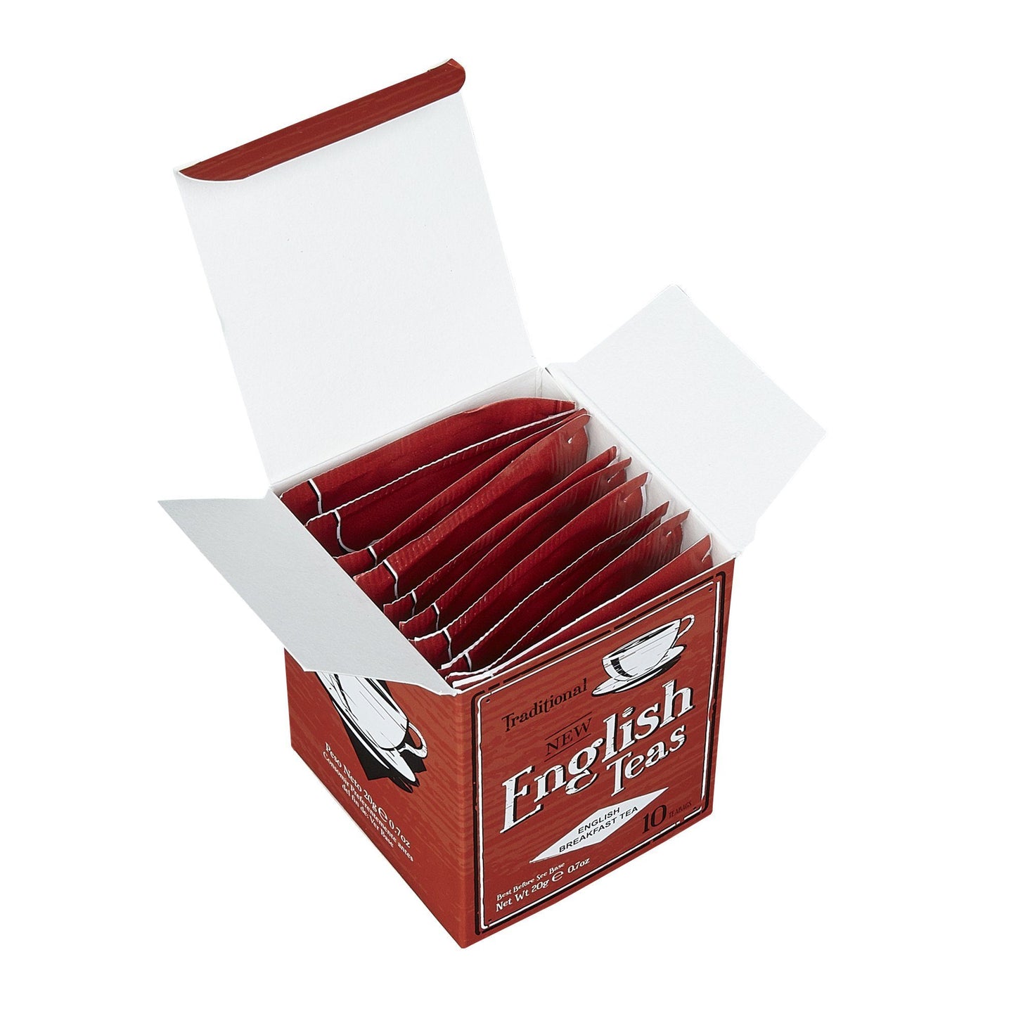 Vintage Selection 10 Teabag Box - Red - New English Teas