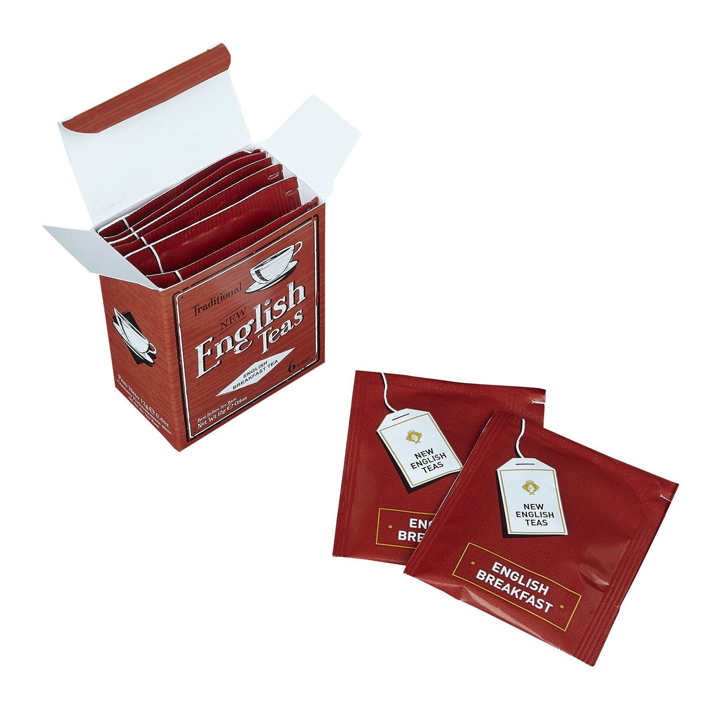 Vintage Selection 6 Teabag Box - Red - New English Teas