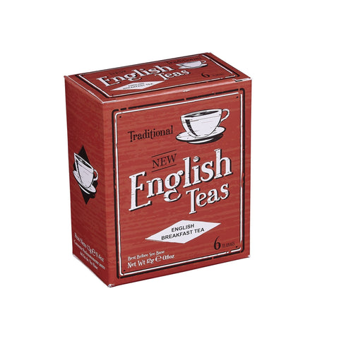 Vintage Selection 6 Teabag Box - Red - New English Teas