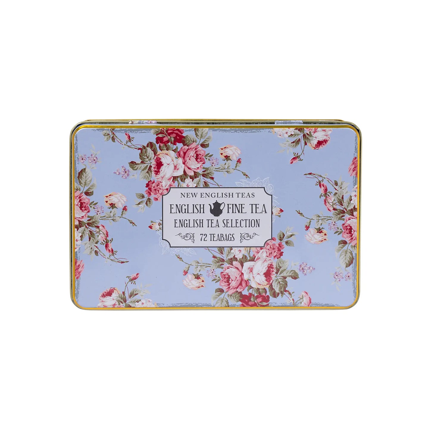 Vintage Floral 72 Teabag Selection Tin by New English Teas