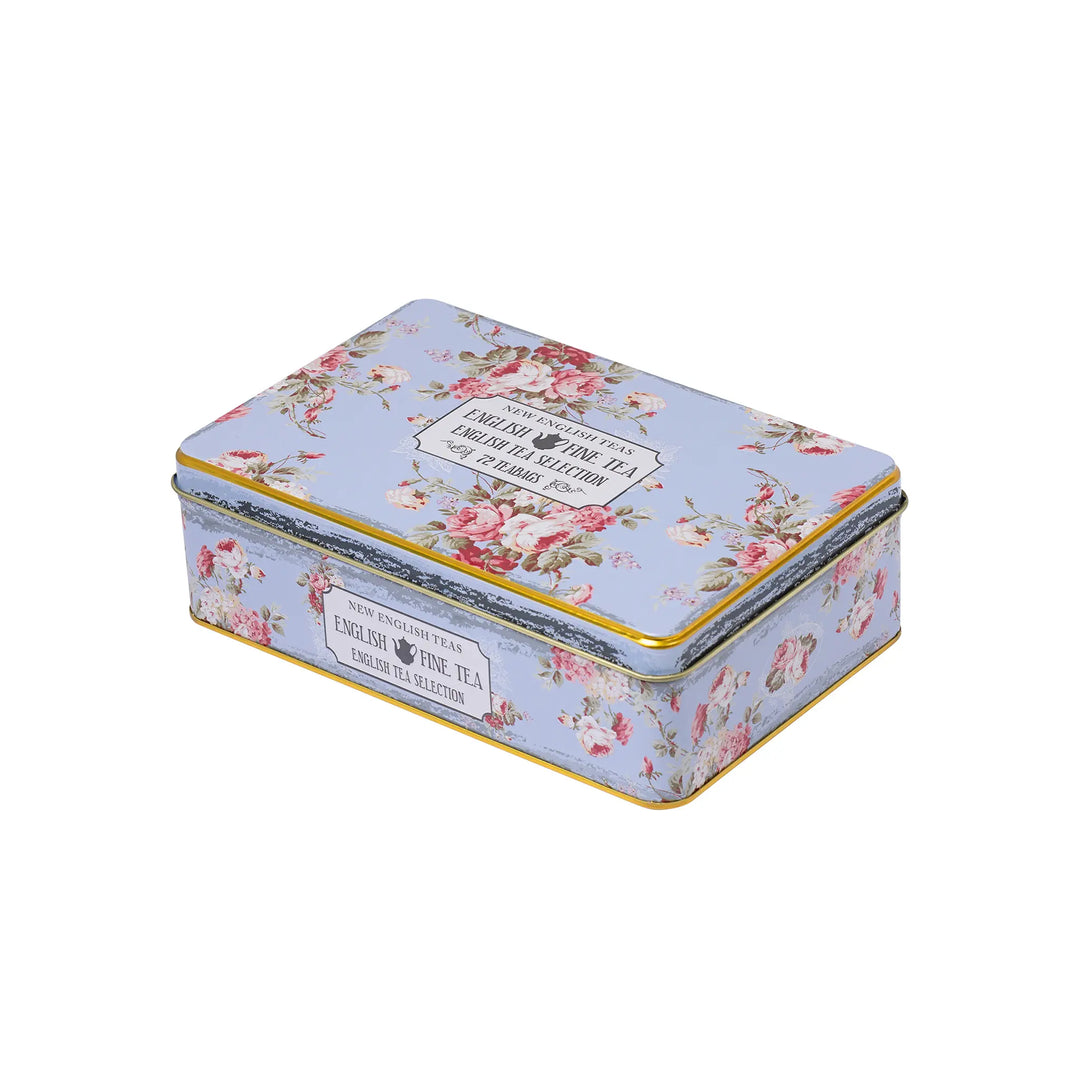 Vintage Floral 72 Teabag Selection Tin by New English Teas
