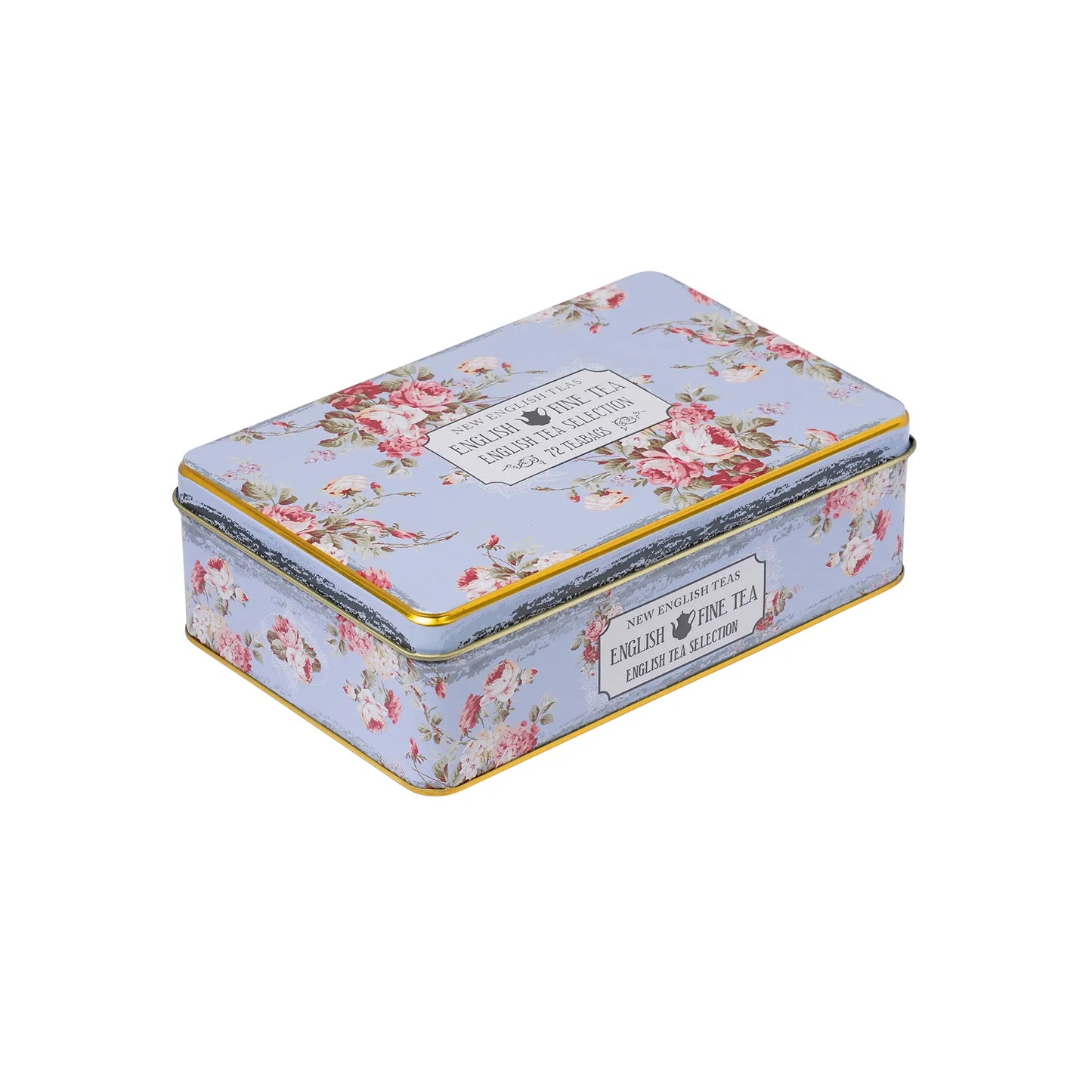 Vintage Floral 72 Teabag Selection Tin by New English Teas
