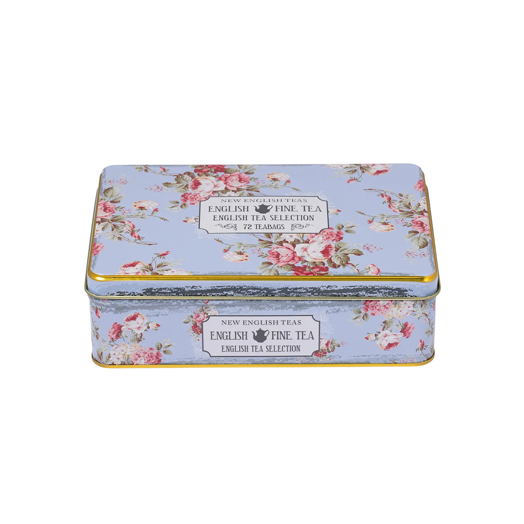 Vintage Floral 72 Teabag Selection Tin by New English Teas