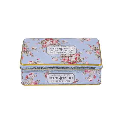 Vintage Floral 72 Teabag Selection Tin by New English Teas