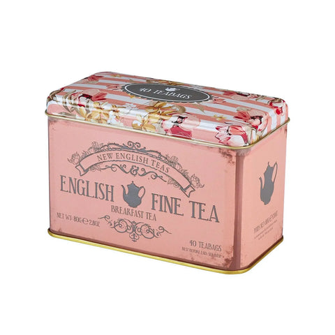 Vintage Floral Classic Tea Tin - Blush - New English Teas