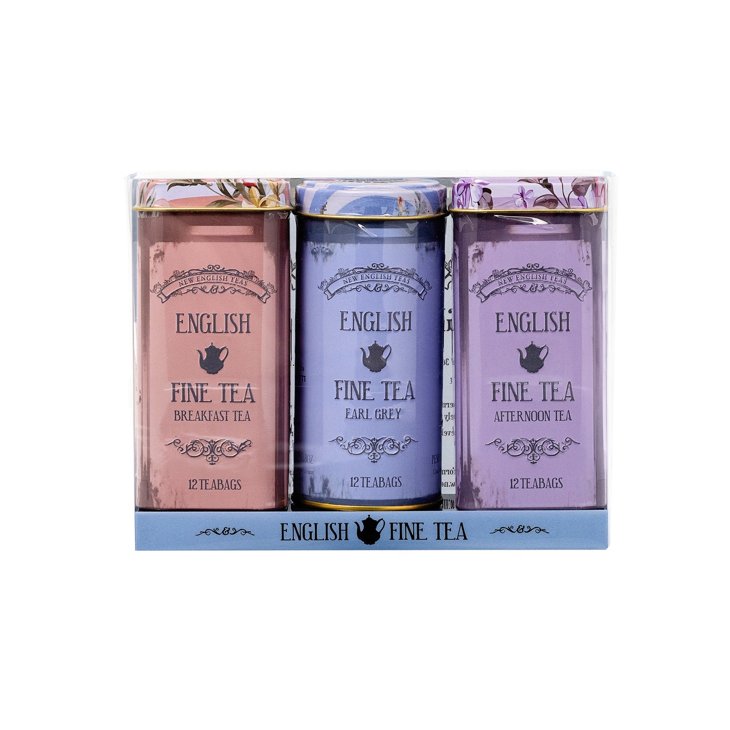Vintage Floral 12 Teabag Tin Set - New English Teas