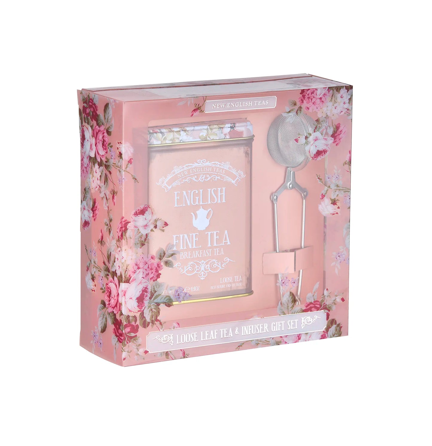 Vintage Floral Loose Tea Infuser Gift Set 125g New English Teas vintage-floral-loose-tea-infuser-gift-set-125g-new-english-teas