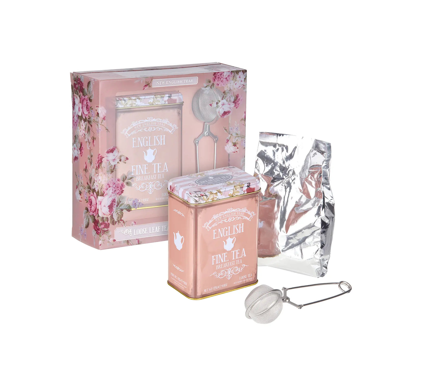 Vintage Floral Loose Tea Infuser Gift Set 125g New English Teas vintage-floral-loose-tea-infuser-gift-set-125g-new-english-teas