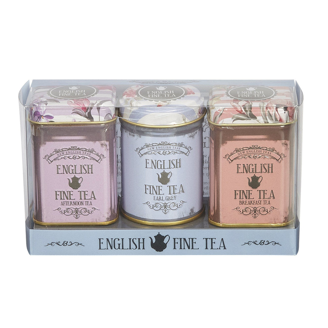 Vintage Floral Mini Tea Tin Set - New English Teas