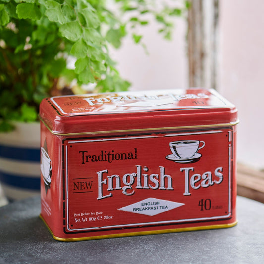 Vintage Selection Classic Tea Tin - Red - New English Teas