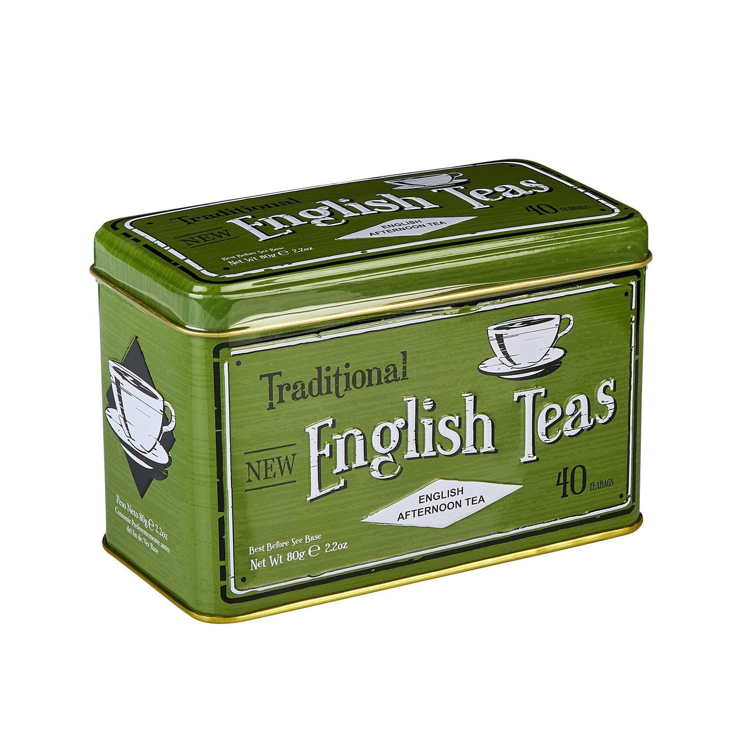 Vintage Selection Classic Tea Tin - Green - New English Teas