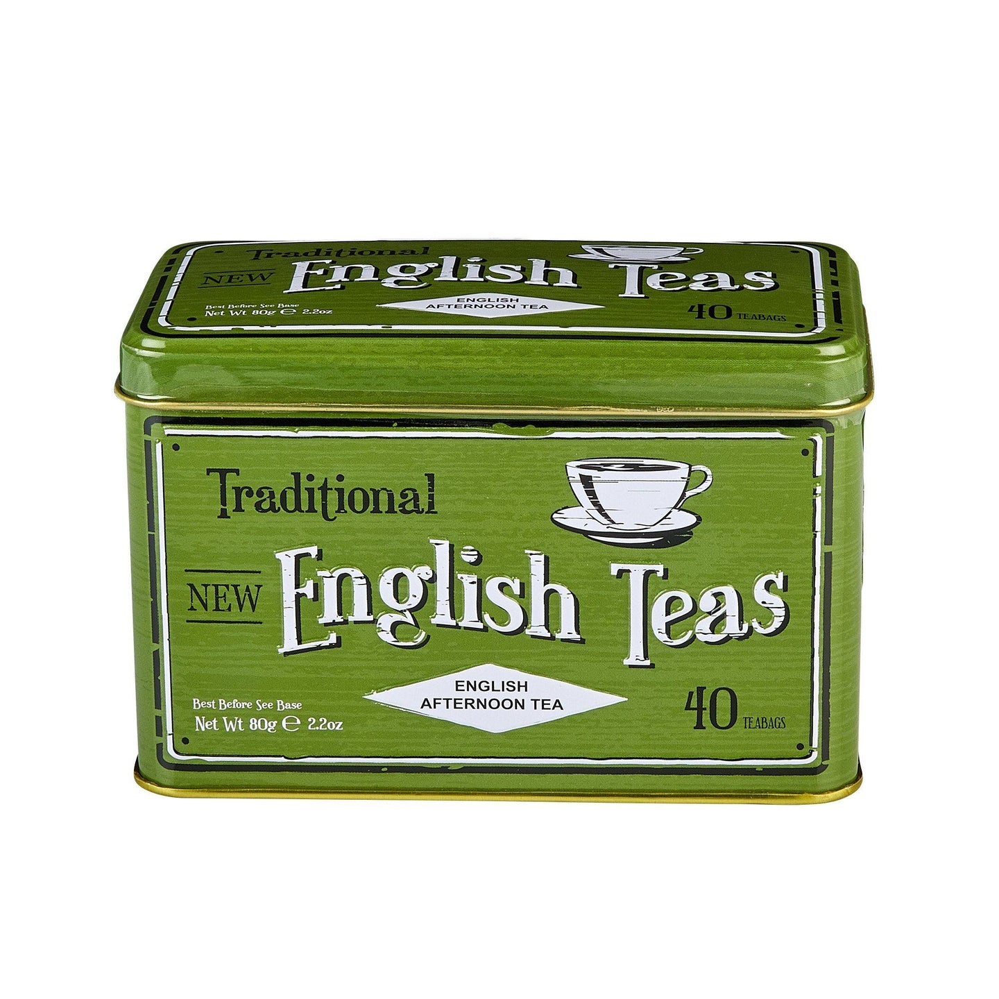 Vintage Selection Classic Tea Tin - Green - New English Teas