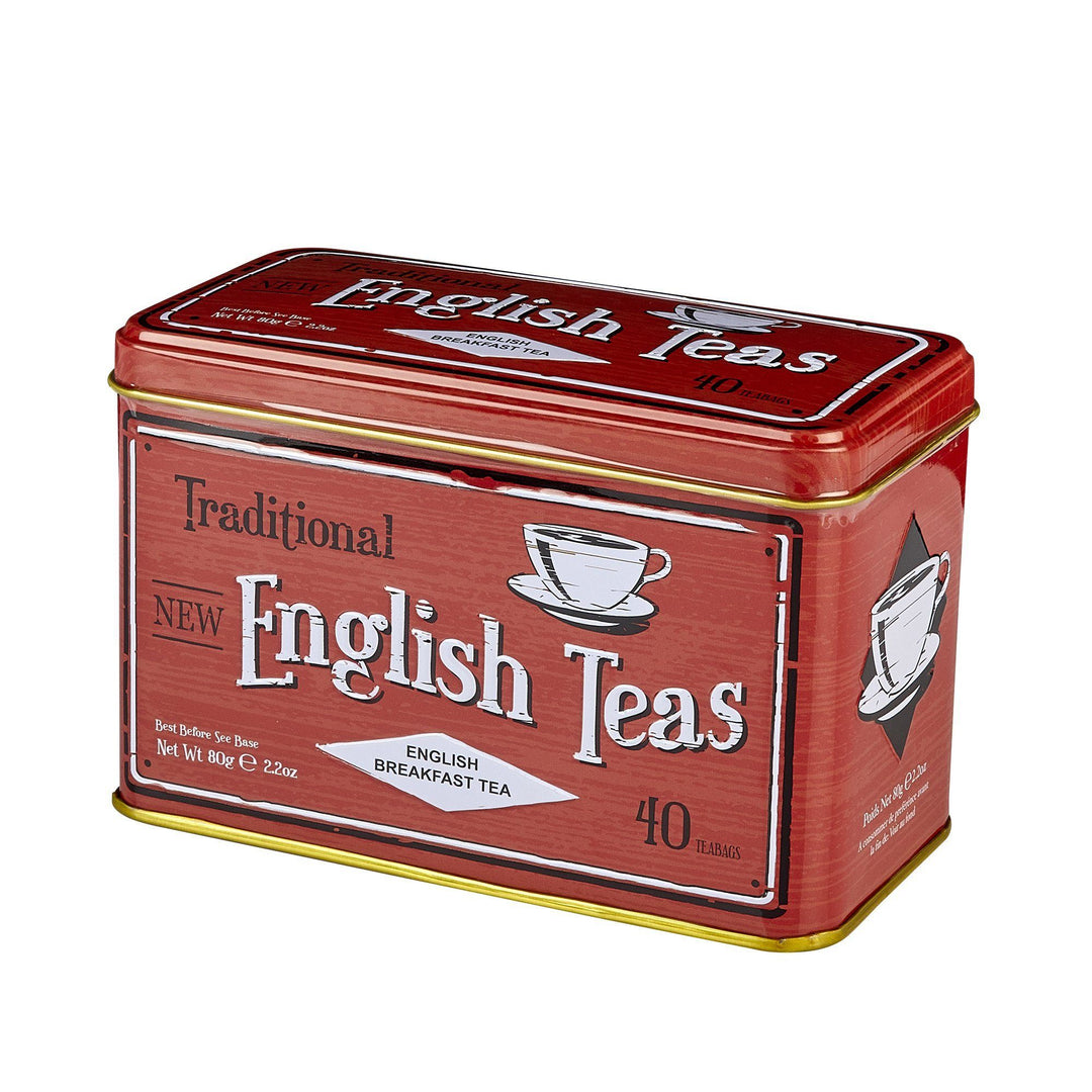 Vintage Selection Classic Tea Tin - Red - New English Teas