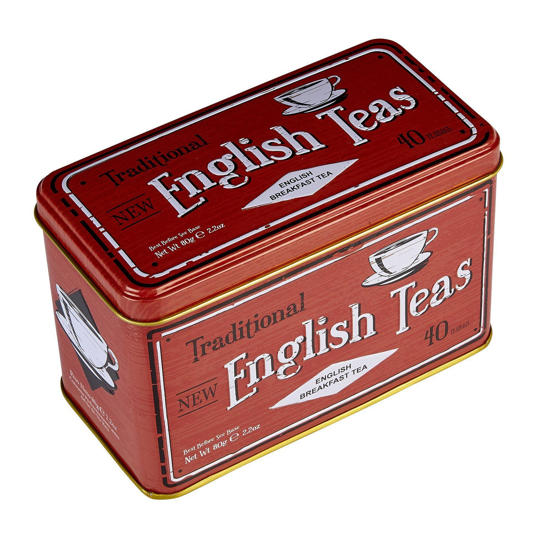 Vintage Selection Classic Tea Tin - Red - New English Teas