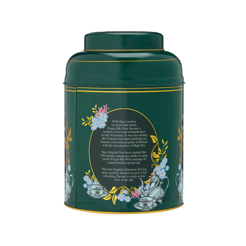 Vintage Victorian 240 Teabag Tea Caddy - Bottle Green - New English Teas
