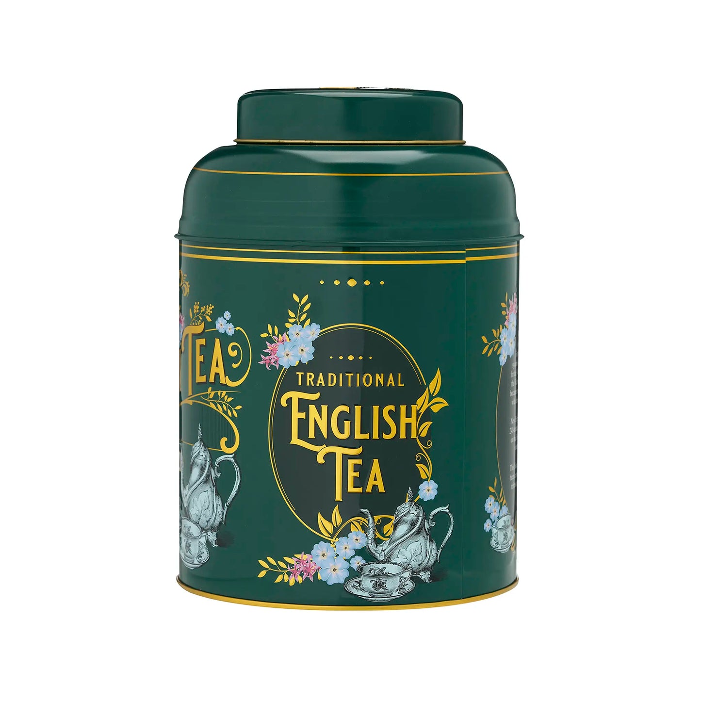 Vintage Victorian 240 Teabag Tea Caddy - Bottle Green - New English Teas