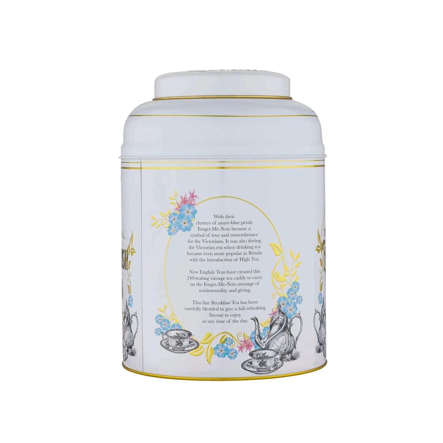 Vintage Victorian 240 Teabag Tea Caddy - Ivory - New English Teas